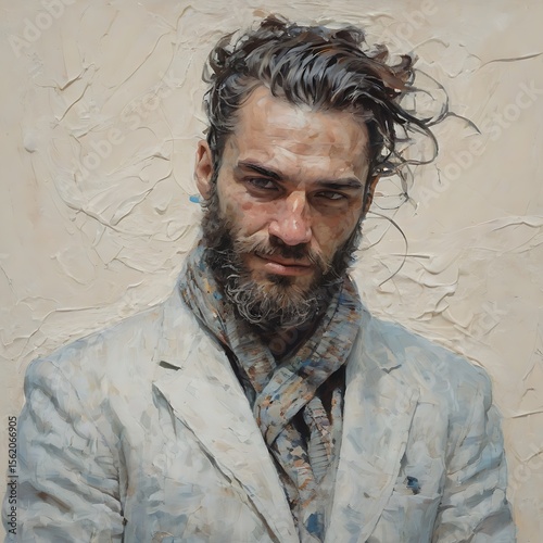 Handsome Man Oil Painting 