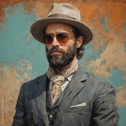 Handsome Man Oil Painting 