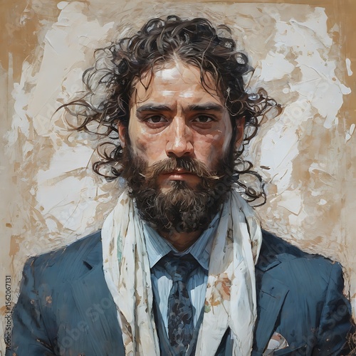 Handsome Man Oil Painting 