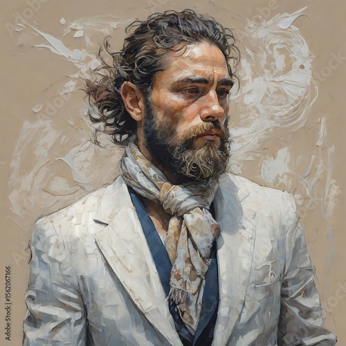 Handsome Man Oil Painting 