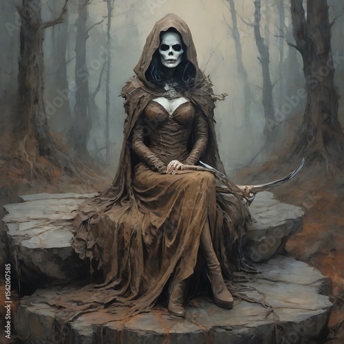 Lady Death Oil Painting 