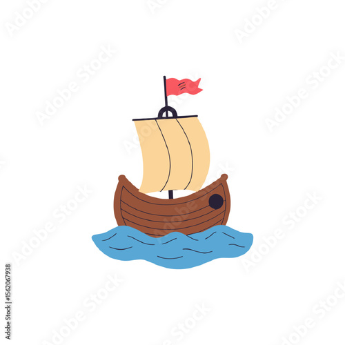 pirate ship isolated on white