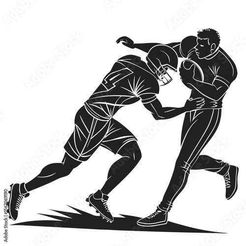 silhouette of a football player