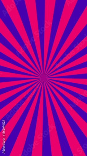 Rotating Pink and Purple Neon Sunburst Background for Comic Motion