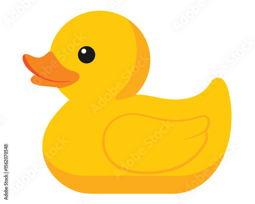 Adorable Yellow Rubber Duck Ideal for Bath Time Fun and Childhood Memories in Simple Design