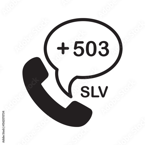 El Salvador Phone Number Icon | Dialing Code