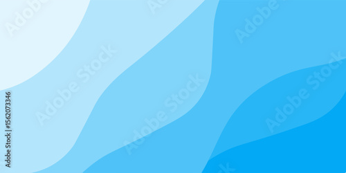 Abstract layered blue wave shapes with gradient tones.