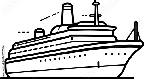Cruise Ship Icon: A Voyage on the Open Sea