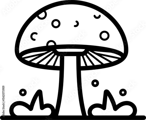 Mushroom Vector Icon: A Simple, Clean Design for Nature and Food Concepts