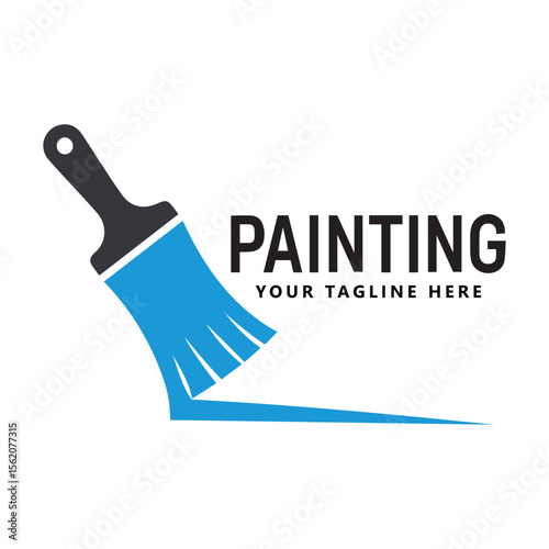 Painting logo vector illustration design template
