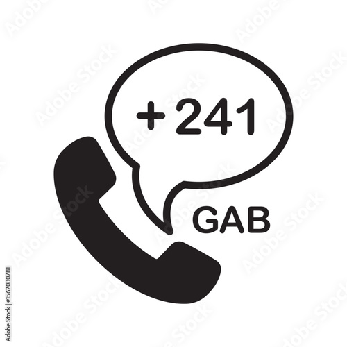 Gabon Phone Number Icon | Dialing Code