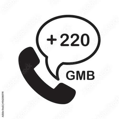 Gambia Phone Number Icon | Dialing Code