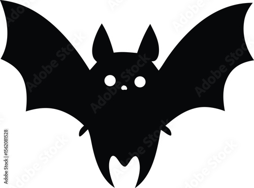 Flying Halloween bats on transparent background.