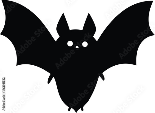 Flying Halloween bats on transparent background.