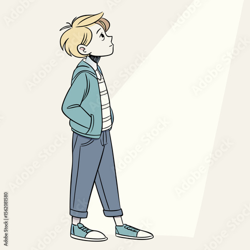 boy, blond hair boy, light skin boy, neutral expression, calm child, cartoon boy, child portrait, boy face, European child, kid character, white background, flat design, boy avatar, boy clipart, child