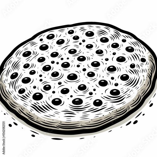  Flatbread on a white background