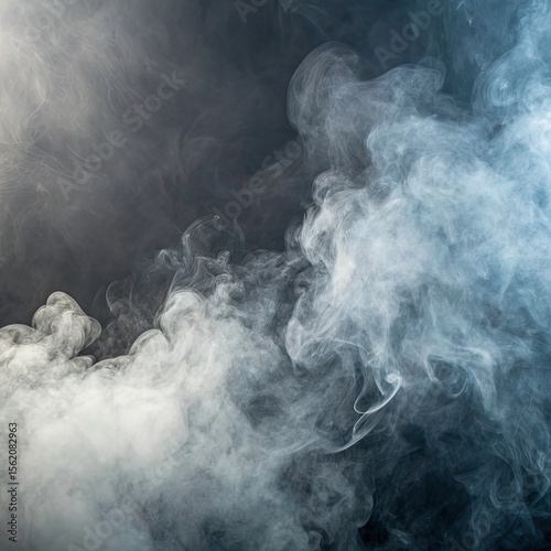 Photo of a smoke in dark room