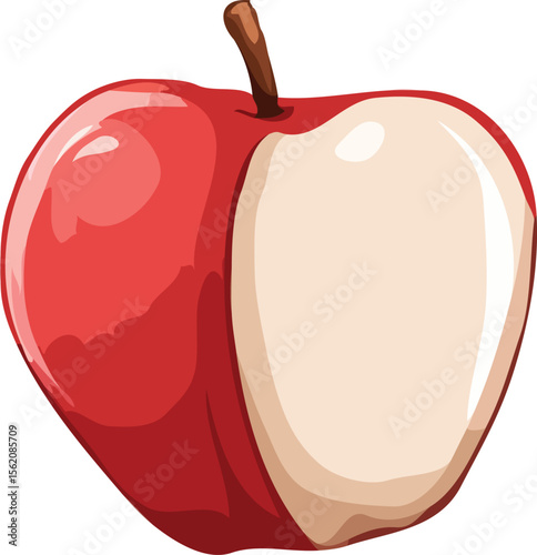 red apple on a white background
