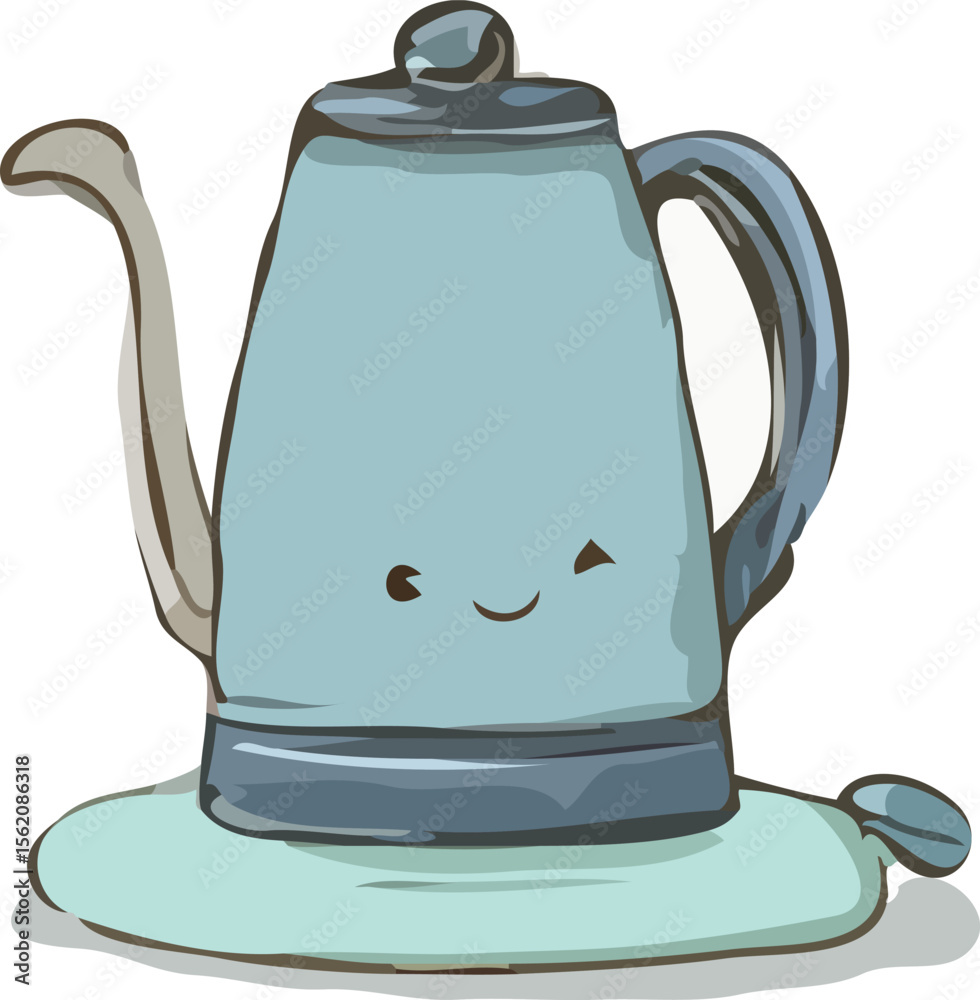 Obraz premium blue teapot isolated on white