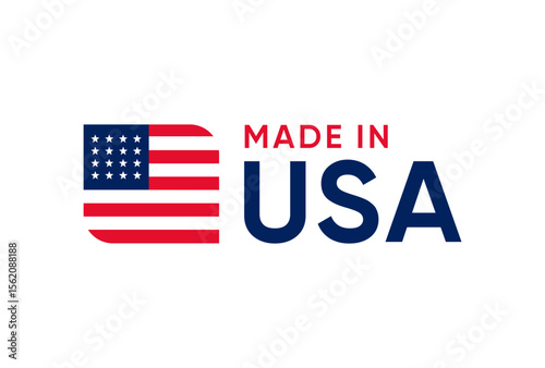 Made In USA Sign Logo Vector Design	
