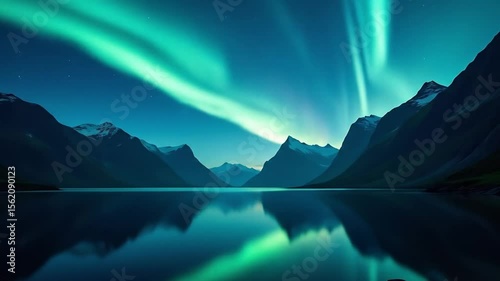 A timelapse of the aurora borealis over the icy waters of Baffin Island Canada
