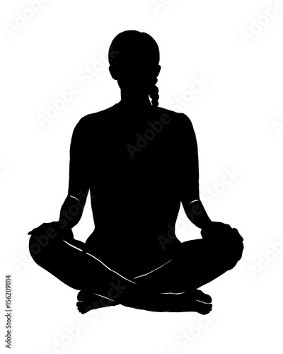 silhouette of a man meditating