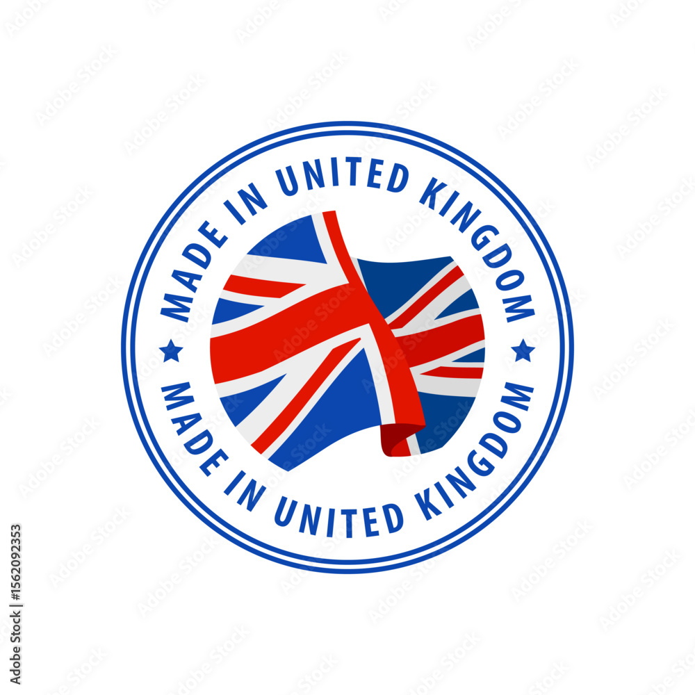 United Kingdom - Nation Label Icon. Country Flag Sticker. Vector illustration. United Kingdom - Nation Label Icon. Country Flag Sticker. Vector illustration.