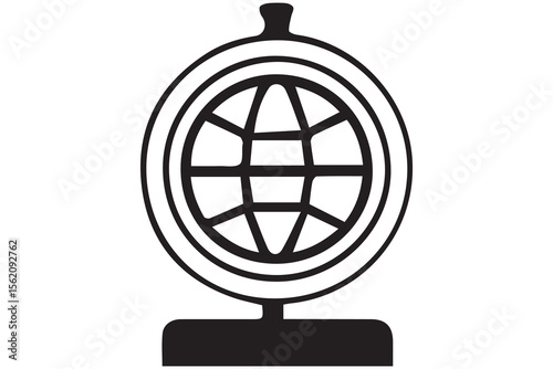 Minimal Black & White Location Icons Set – Flat Vector Design of Maps, Navigation, and Global Technology Symbols

