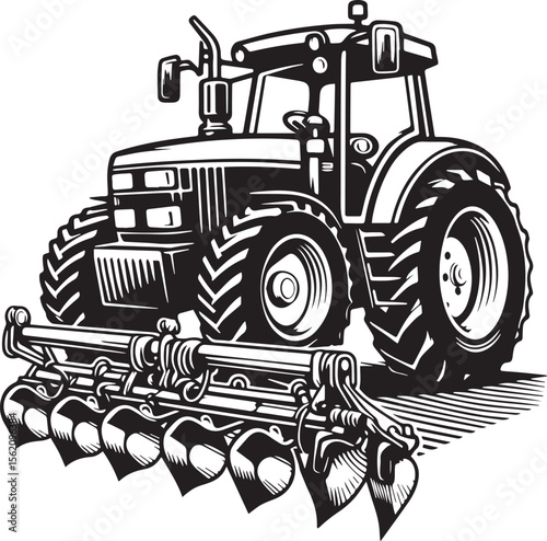 Heavy Duty Agricultural Plow Tractor Illustration for Farming.
Heavy Duty Agricultural Plow Tractor Illustration for Modern Farming Operations.new 2025 trendy.