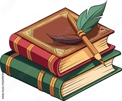 pile of old books illustration 