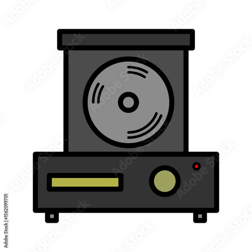 dvd player icon on white background
