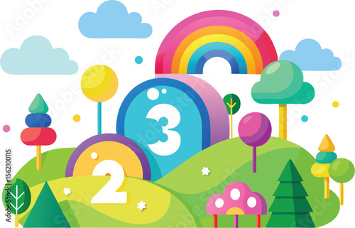 Colorful children theme background for kindergarten