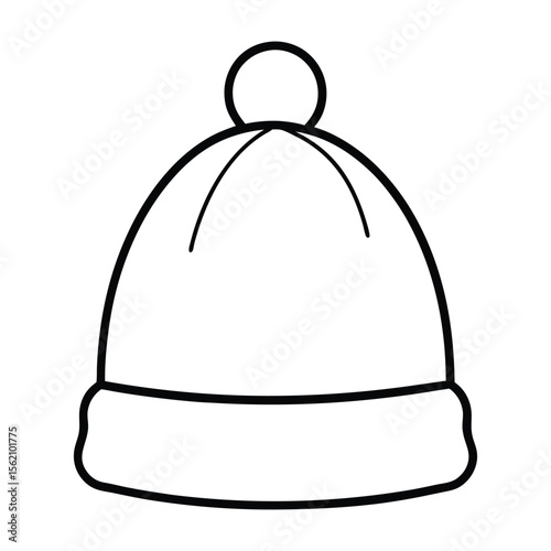 vector illustration of a black and white hat