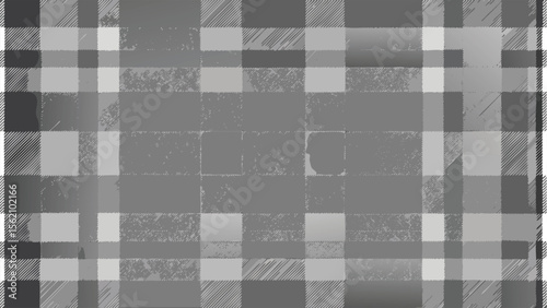 Gray and white buffalo plaid pattern with textured squares lumberjack checkered