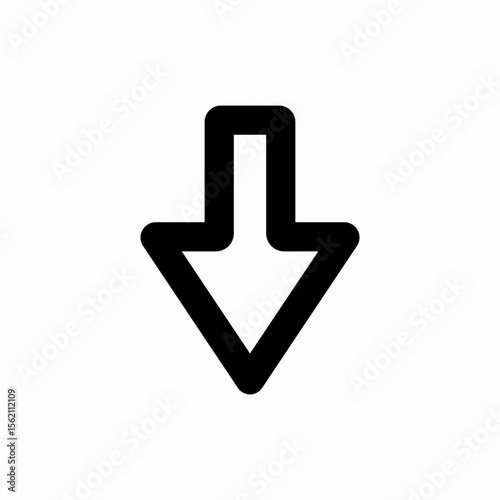 arrow down icon vector sign
