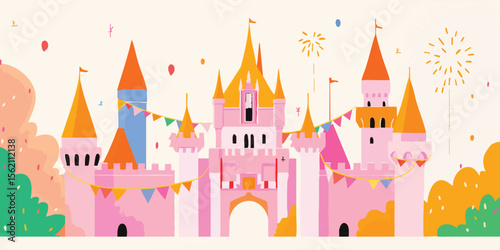 A whimsical fairytale castl...