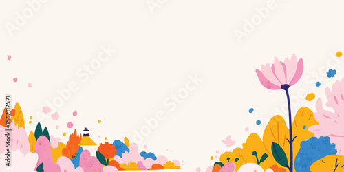 A serene landscape of vibra...