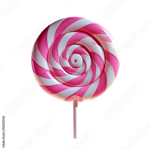 A Pink and white color loly pop