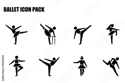 Ballet dancers in various poses and positions. Ballet students demonstrating different dance techniques.