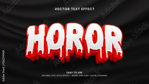 horor editable text effect