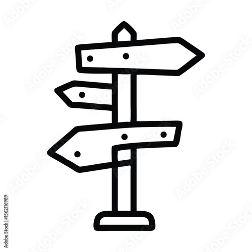 Direction signboard icon logo vector design template Premium Vector
