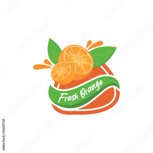 Fresh orange logo vector illustration