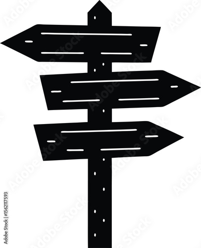 Direction signboard icon logo vector design template Premium Vector
