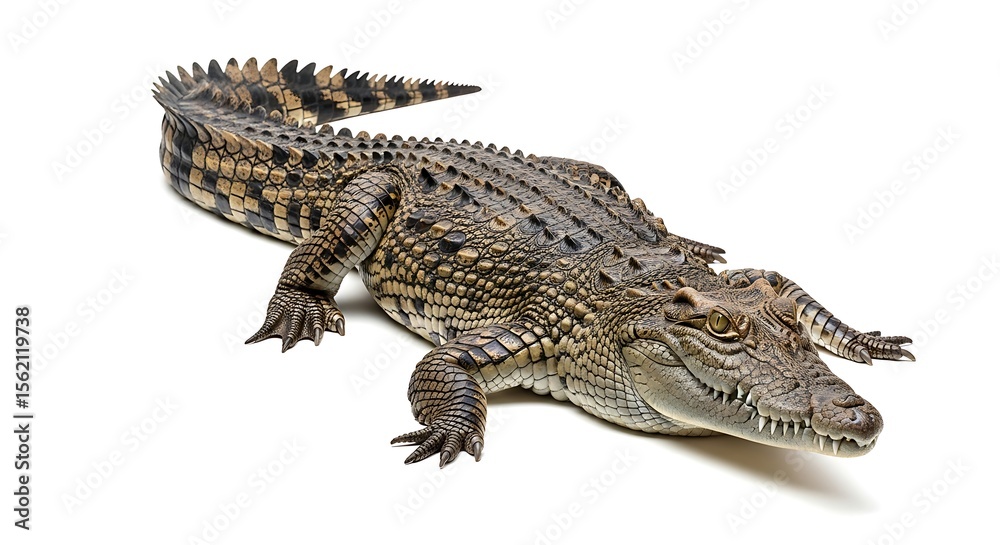 Naklejka premium crocodile isolated on white background