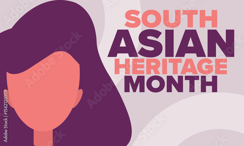 South Asian Heritage Month. Celebrate the diverse cultures and histories of South Asia. Traditional pattern. Creative art poster. Vector illustration