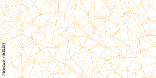 Abstract of simple golden line triangle pattern geometric background. Seamless geometric polygonal repeatable pattern swatch background, Trendy design vector background for web backdrop orpaper print.