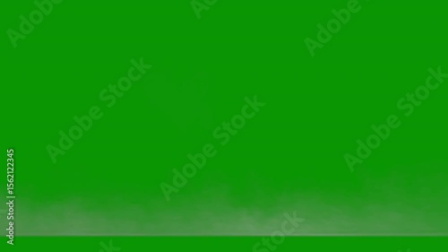 Smoke, fog, mist drifting in a seamless loop, 4k 30p, green screen for transparent background