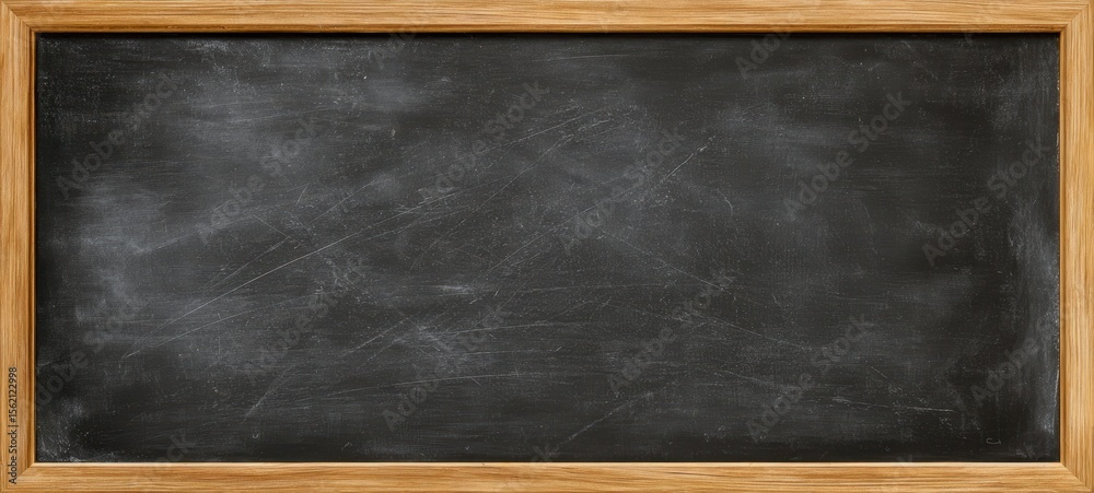 Fototapeta premium The classic blackboard ready for creative ideas and teaching moments.