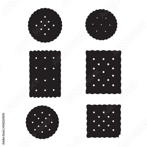 A savory delight in shape – Crackers silhouette designed with clean Crackers vector – Crackers illustration

