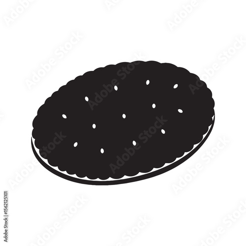 Simple snacks with texture – Crackers silhouette shaped into detailed Crackers vector – Crackers illustration

